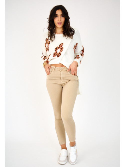 Jean slim couleur effet "push up"