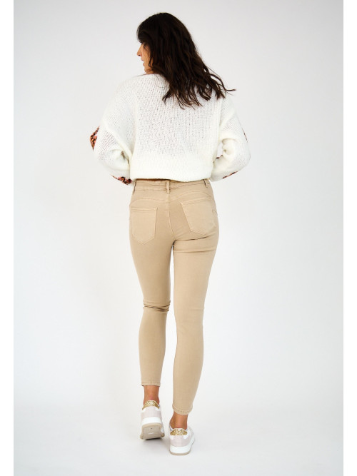 Jean slim couleur effet "push up"