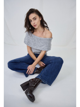 Jean wide leg - Bleu Marine