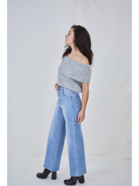 Jean wide leg - Bleu