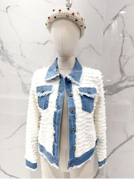 Veste tweed col chemise...