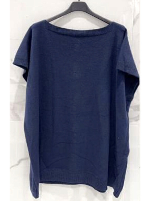Pull XXL sans manche boutons dos
