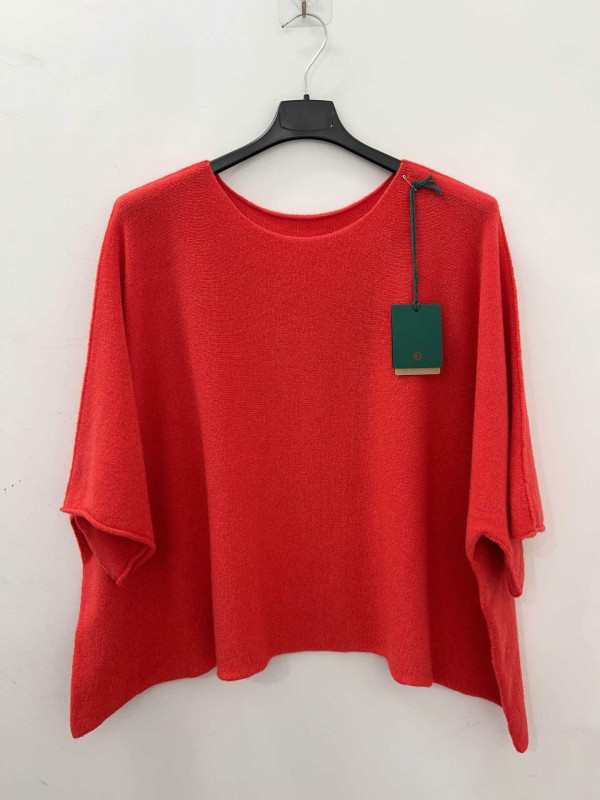 Pull crop manches larges sans laine