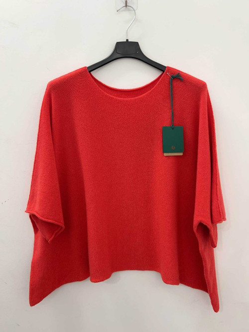 Pull crop manches larges sans laine