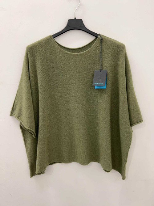 Pull crop manches larges sans laine