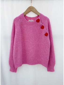 Pull col rond manches...