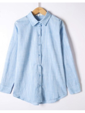 Chemise unie en coton...