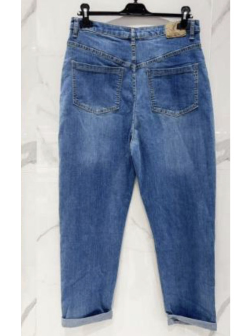 Jean XL strass multicolores aux poches
