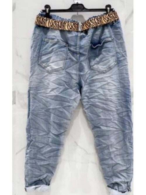 Jean XL avec ceinture zébrée