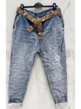 Jean XL avec ceinture zébrée
