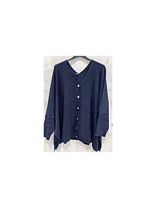 Gilet XXL oversized col V manches longues