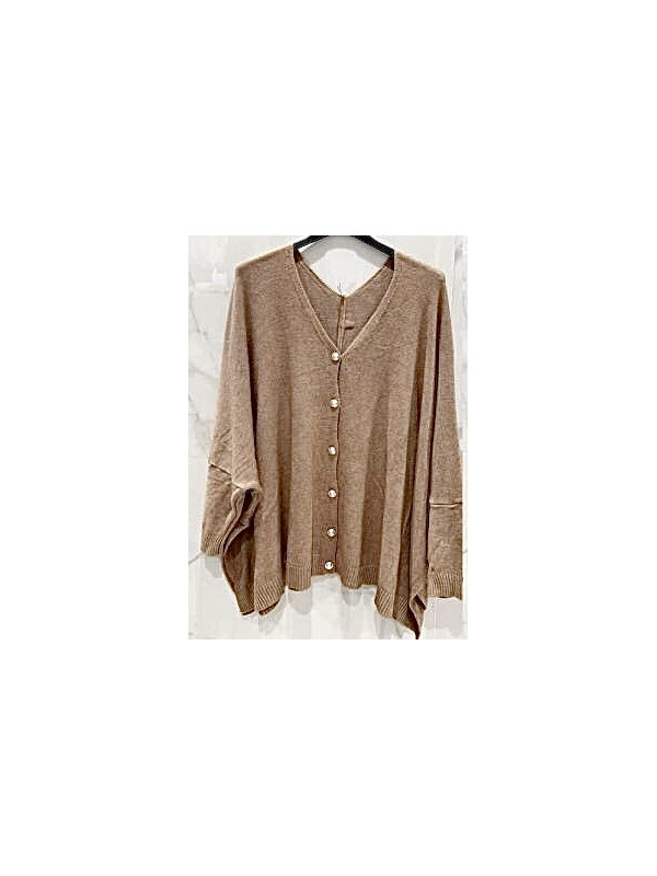 Gilet XXL oversized col V manches longues