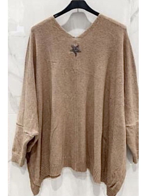 Gilet XXL oversized col V manches longues