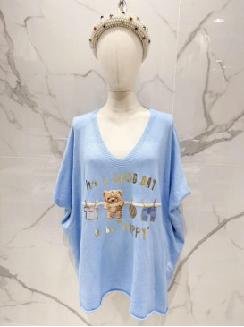 Pull fin XXL col V  motif...