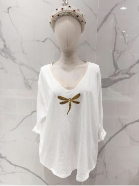 T-shirt XXL col V manches...