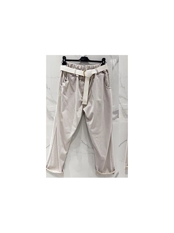 Pantalon stretch XXL avec élastique taille et ceinture
