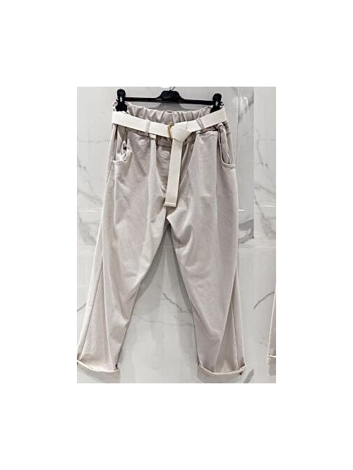 Pantalon stretch XXL avec élastique taille et ceinture