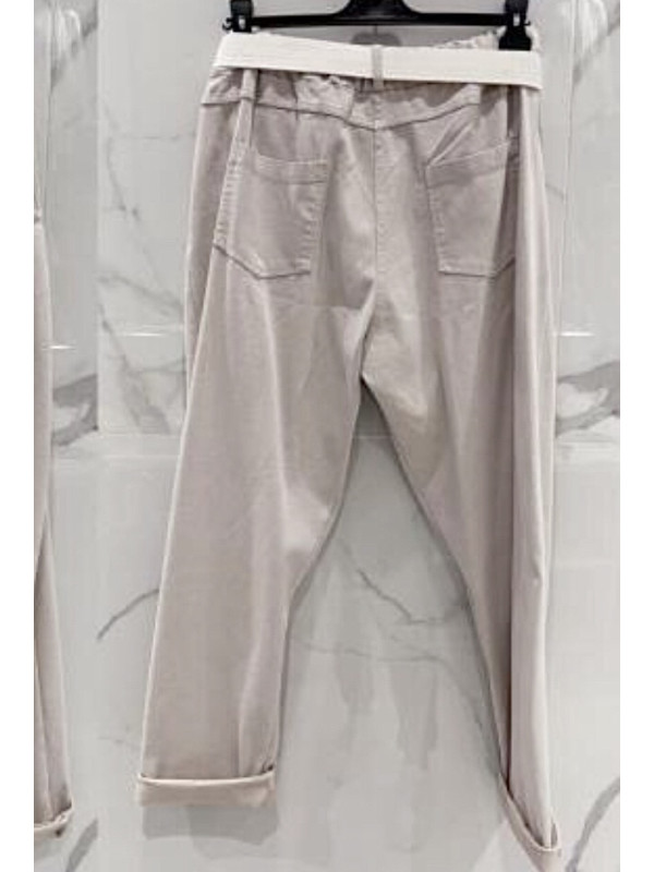 Pantalon stretch XXL avec élastique taille et ceinture