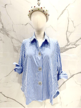 Chemise oversized rayée...