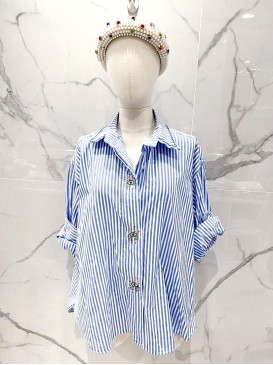Chemise oversized rayée...