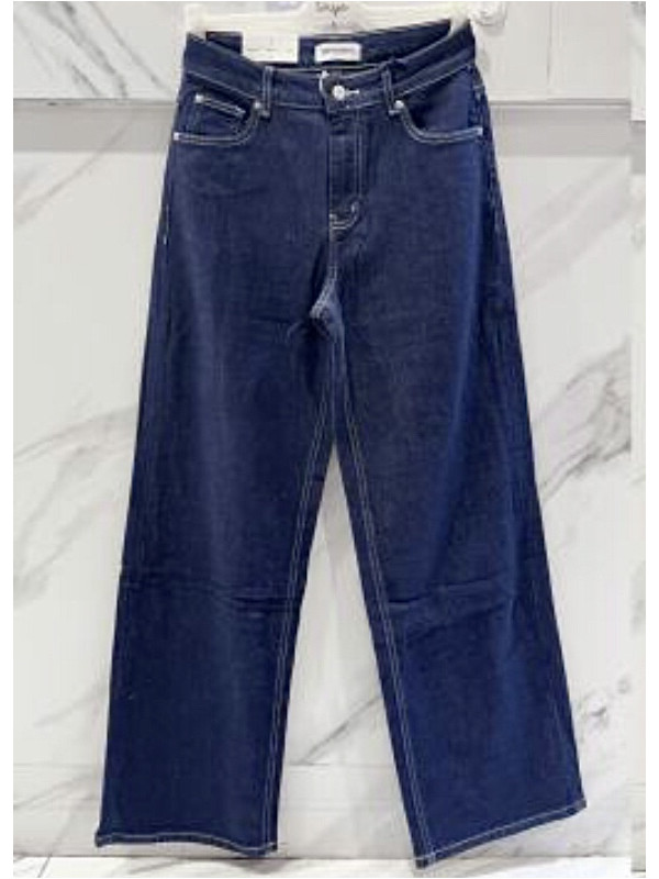 Pantalon wide leg en jean brut