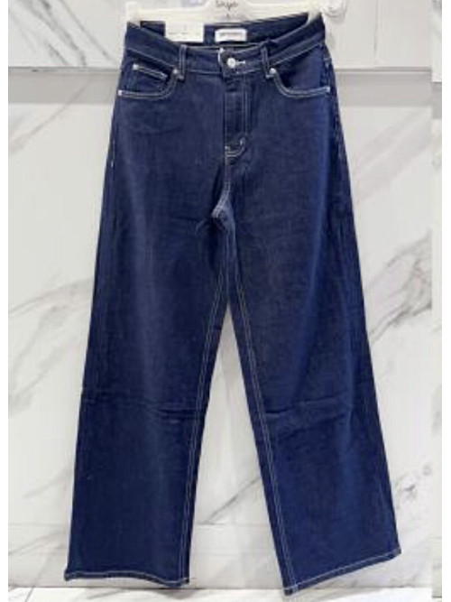 Pantalon wide leg en jean brut