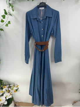 Robe longue en jean léger...