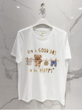 T-shirt imprimé reliefé...