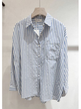 Chemise oversized à rayures...
