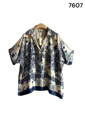 Chemise oversized imprimée...