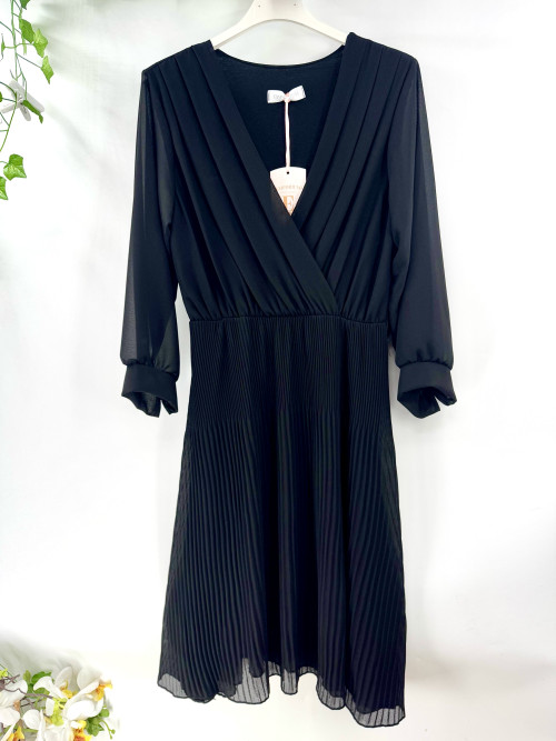 Robe cache-cœur courte plissée Emporium
