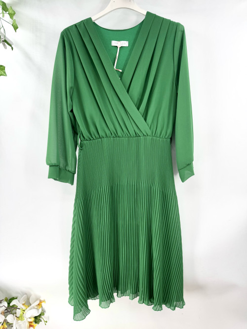 Robe cache-cœur courte plissée Emporium
