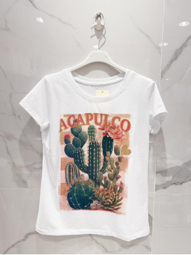 T-shirt imprimé cactus...