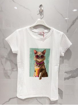 T-shirt col rond manches...