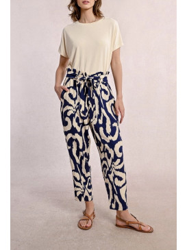 Pantalon imprimé ceinture...