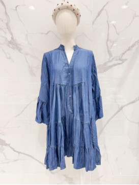 Robe courte oversized en...
