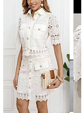 Jupe courte en crochet avec...