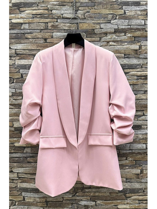 Veste tailleur manches longues remontées