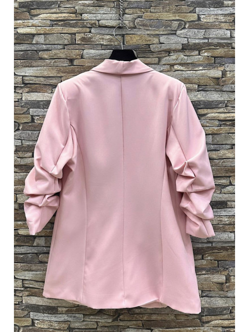 Veste tailleur manches longues remontées