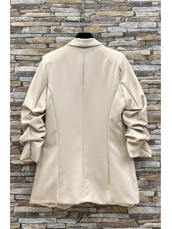Veste tailleur manches longues remontées