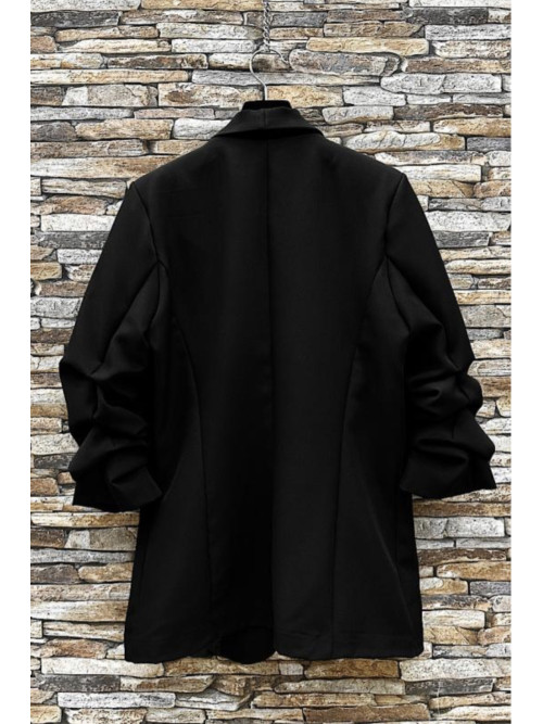 Veste tailleur manches longues remontées