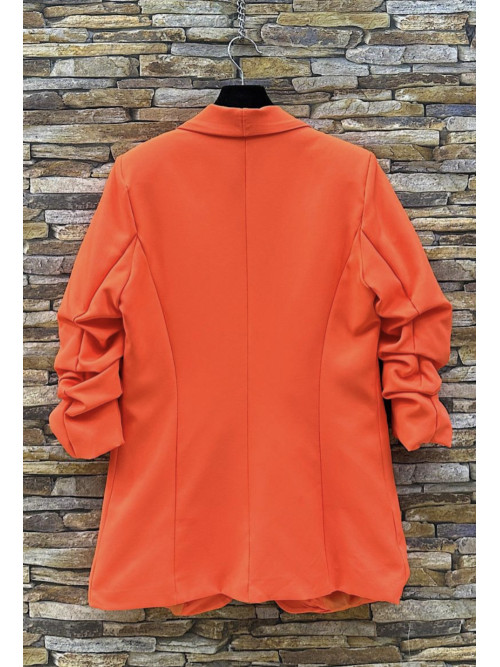 Veste tailleur manches longues remontées