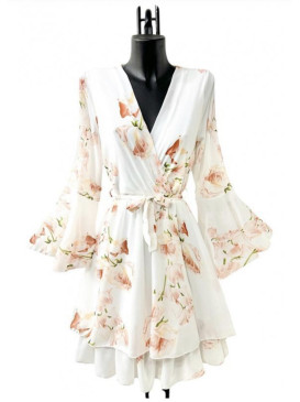 Robe courte imprimé fleuri...