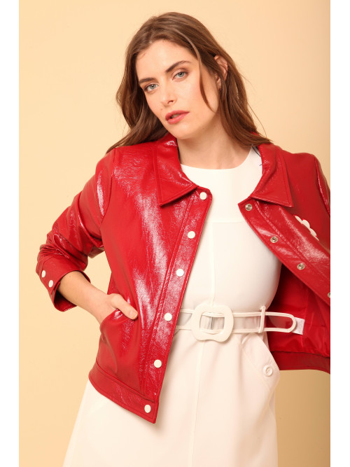 Blouson vinyl esprit seventies