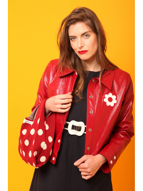 Blouson vinyl esprit seventies