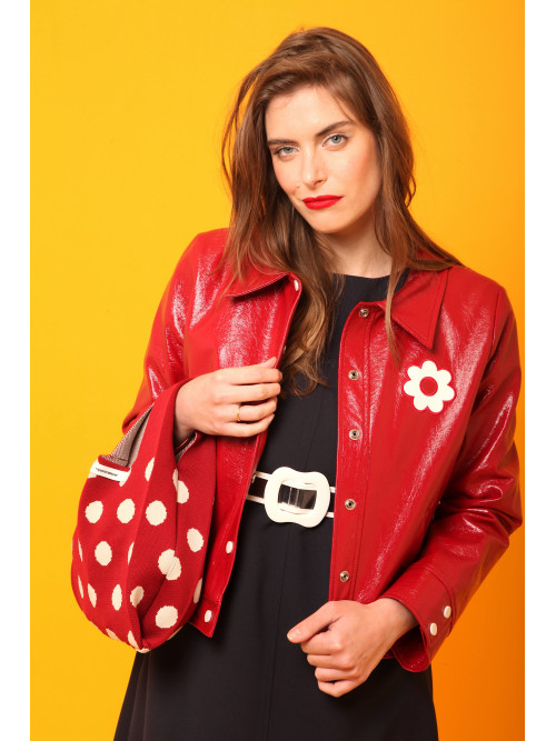 Blouson vinyl esprit seventies