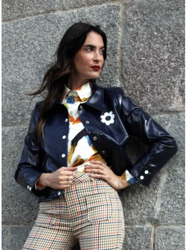Blouson vinyl esprit seventies