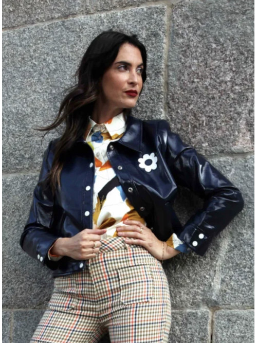 Blouson vinyl esprit seventies