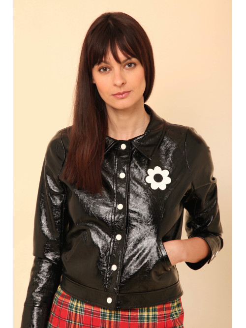 Blouson vinyl esprit seventies