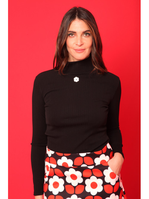 Jupe courte imprimée esprit seventies